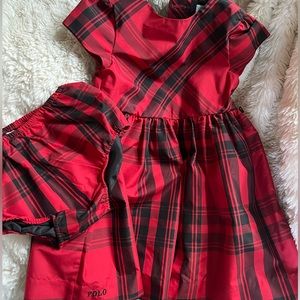 Baby Ralph Lauren Plaid Holiday Dress with Bloomers